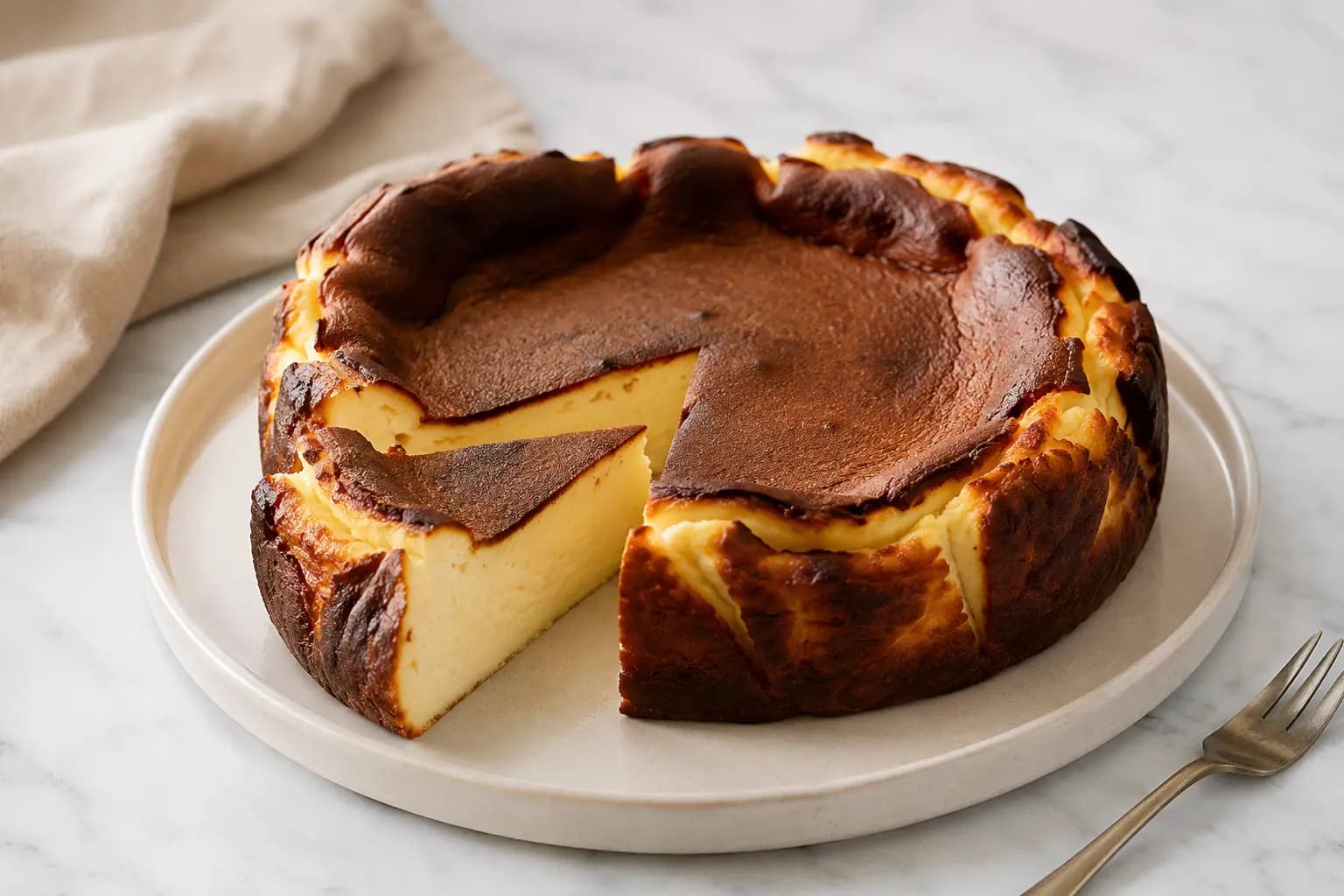 Bask Usulü Yanık Cheesecake
